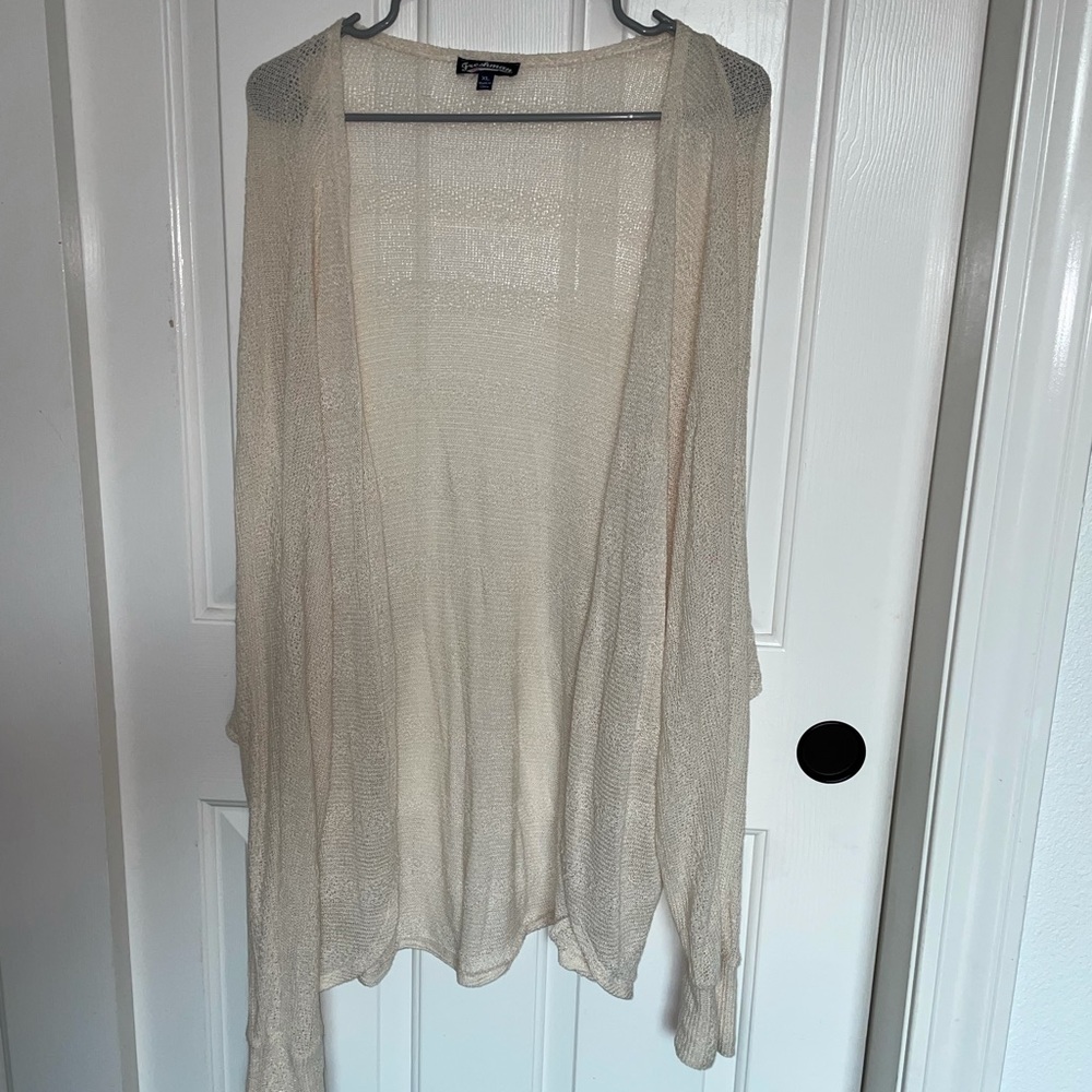 Freshman Cream Cardigan Size XL